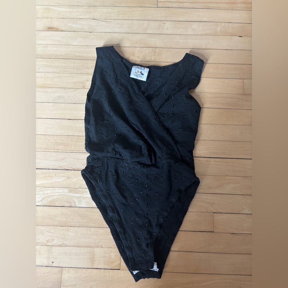 Vintage Miss V Valentino Embroidered Bodysuit
